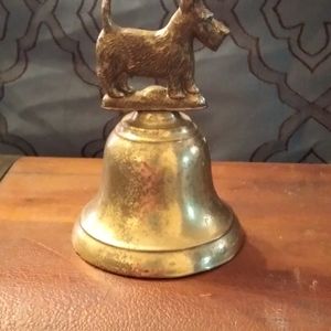 Vintage Scottish Terrier Brass Bell. Made in England